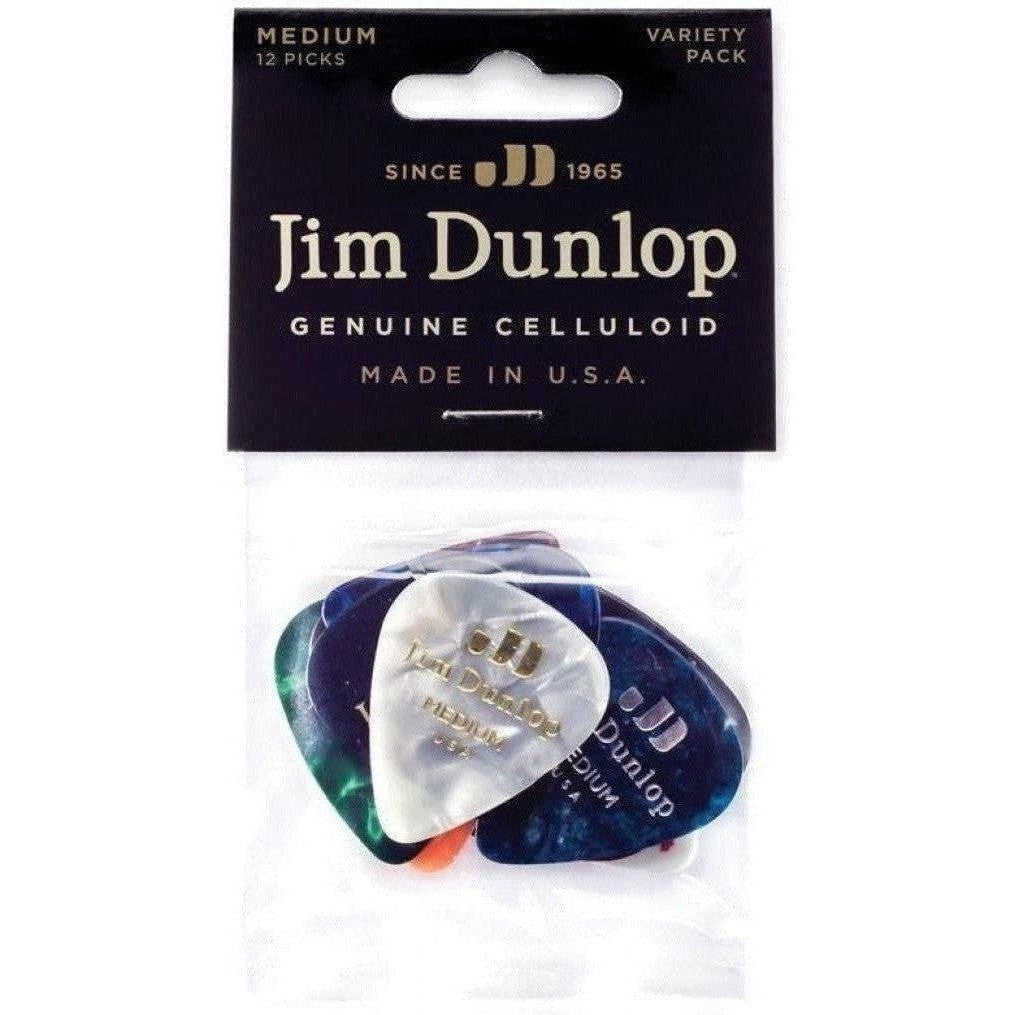 Dunlop Genuine Celluloid Variety Picks - 12 Pack - Acoustic Centre Music Store, Melbourne Australia