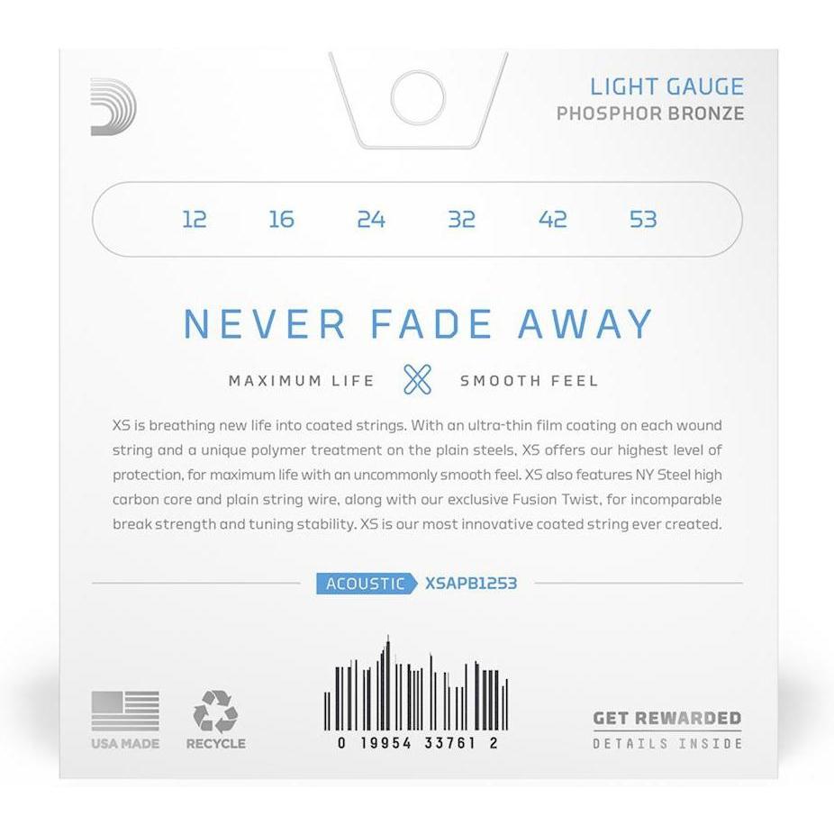 D&#39;Addario XS Phosphor Bronze Acoustic Guitar Strings - Acoustic Centre Music Store, Melbourne Australia