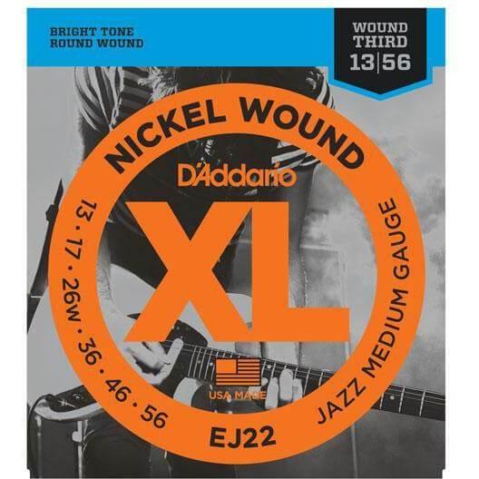 D'Addario EJ22 Nickel Wound (Wound Third) Electric Guitar Strings - .013 - .056 - Acoustic Centre Music Store, Melbourne Australia