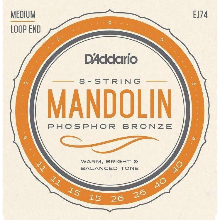 D&#39;Addario Phosphor Bronze Loop End Mandolin Strings - Acoustic Centre Music Store, Melbourne Australia